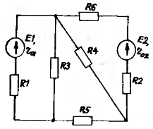 Задача № 2.Расчёт разветвленной линейной электрической цепи постоянного тока с несколькими источниками - student2.ru