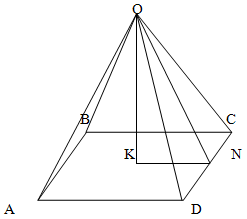 Задача. В правильной четырехугольной пирамиде сторона основания равна 10 см, а боковое ребро 13 см. Найти площадь боковой поверхности и высоту пирамиды - student2.ru