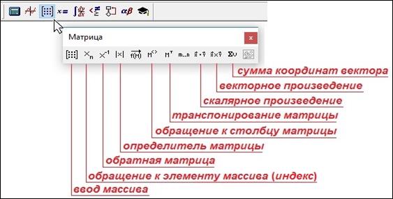 Задачи линейной алгебры в приложении Mathcad - student2.ru