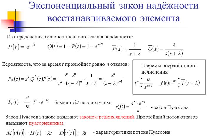 Закон распределения потока отказов - student2.ru