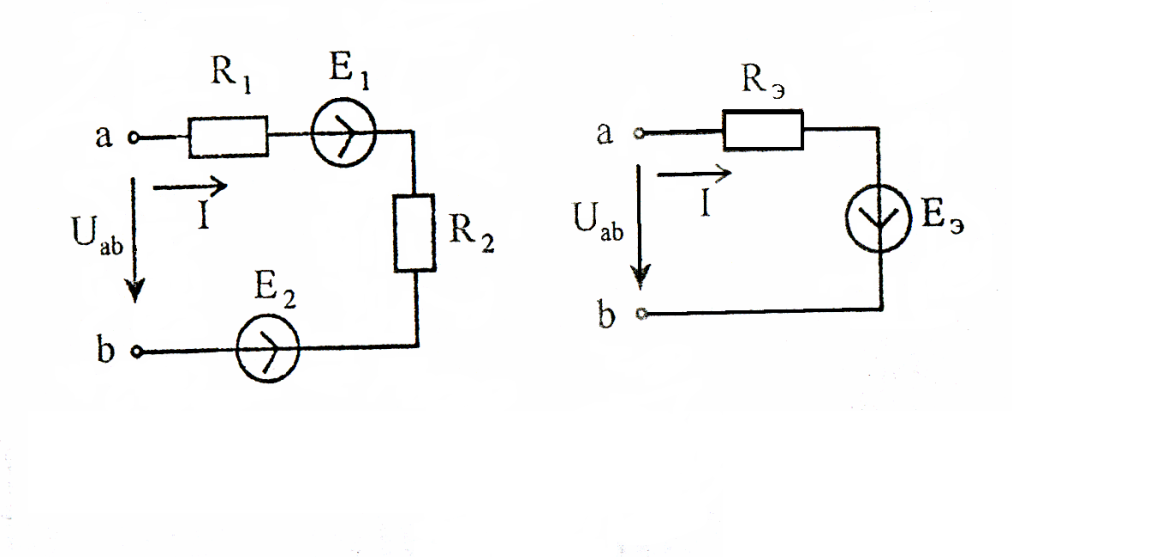 Замена параллельных ветвей, содержащих источники ЭДС и тока, одной эквивалентной. - student2.ru