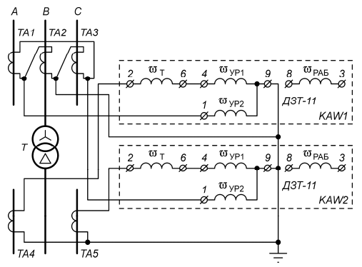 защита трансформаторов т3, т4 - student2.ru