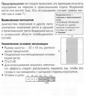 боковая - медиолатеральная или латеромедиальная проекция: бедренная кость - student2.ru