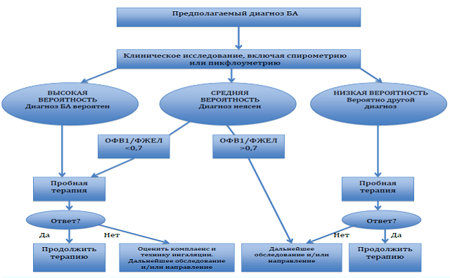 Бронхиальная астма, критерии диагноза, базисная терапия - student2.ru