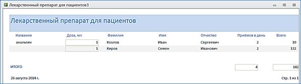 Цель создать отчет, в котором указаны все пациенты на определенном отделении (например, реабилитация) - student2.ru