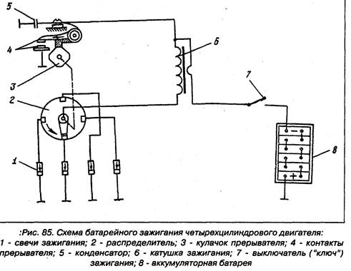 Изучение электрооборудования и системы зажигания четырехтактного двигателя - student2.ru